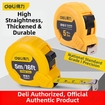 Pásová meracia pravítka DL9003 od Deli — ABS telo, vysoká presnosť, všeobecné použitie, merací rozsah 2 m