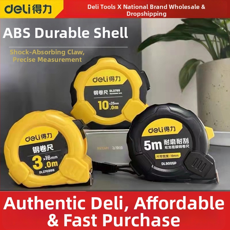 Pásová meracia pravítka DL9003 od Deli — ABS telo, vysoká presnosť, všeobecné použitie, merací rozsah 2 m