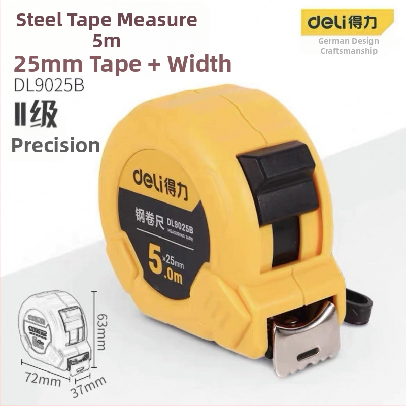 Pásová meracia pravítka DL9003 od Deli — ABS telo, vysoká presnosť, všeobecné použitie, merací rozsah 2 m