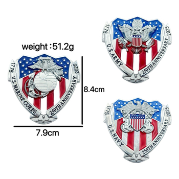 Jármű karosszériás matrica – Amerikai katonai jelvény, Marine Corps, 3D dizájn zászló motívummal; alkalmas a csomagtartóra, az autóablakra, a hátsó részre és a oldalfelületekre
