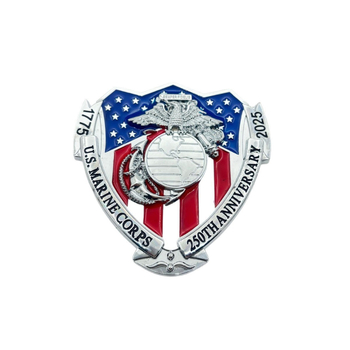 Jármű karosszériás matrica – Amerikai katonai jelvény, Marine Corps, 3D dizájn zászló motívummal; alkalmas a csomagtartóra, az autóablakra, a hátsó részre és a oldalfelületekre