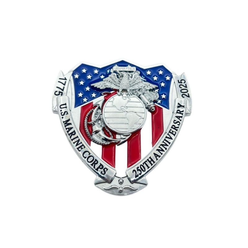 Jármű karosszériás matrica – Amerikai katonai jelvény, Marine Corps, 3D dizájn zászló motívummal; alkalmas a csomagtartóra, az autóablakra, a hátsó részre és a oldalfelületekre