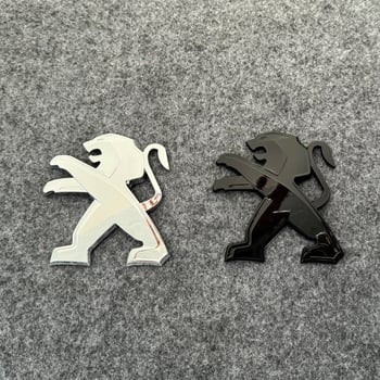 Peugeot 208/308/408/508 hátsó embléma matrica – Oroszlán motívum, fényvisszaverő, vákuumos rögzítés, testreszabható