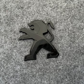 Peugeot 208/308/408/508 hátsó embléma matrica – Oroszlán motívum, fényvisszaverő, vákuumos rögzítés, testreszabható