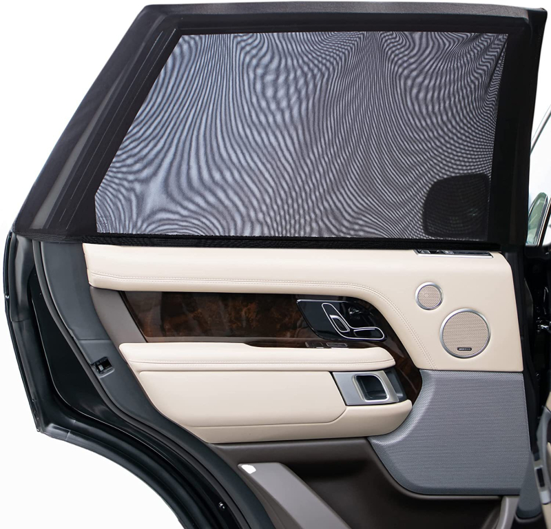 2 komada protu-komar mreža za bočne prozore automobila, zaštita od sunca i toplinska izolacija; materijal: ravna tkanina/spandex; način vješanja: blok