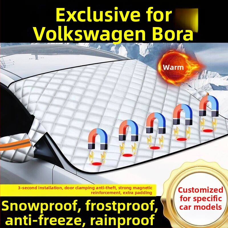 Qingyu Универсален удебелен телескопичен снегозащитник за предното стъкло на автомобил