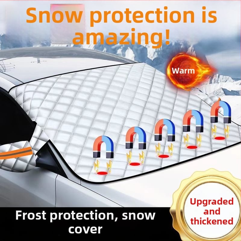 Four Seasons autóhoz való tömörített alumíniumfóliás hótakaró, fagy és eső elleni védelemmel, hosszított változat, rögzítés statikus matricával, általános illeszkedés