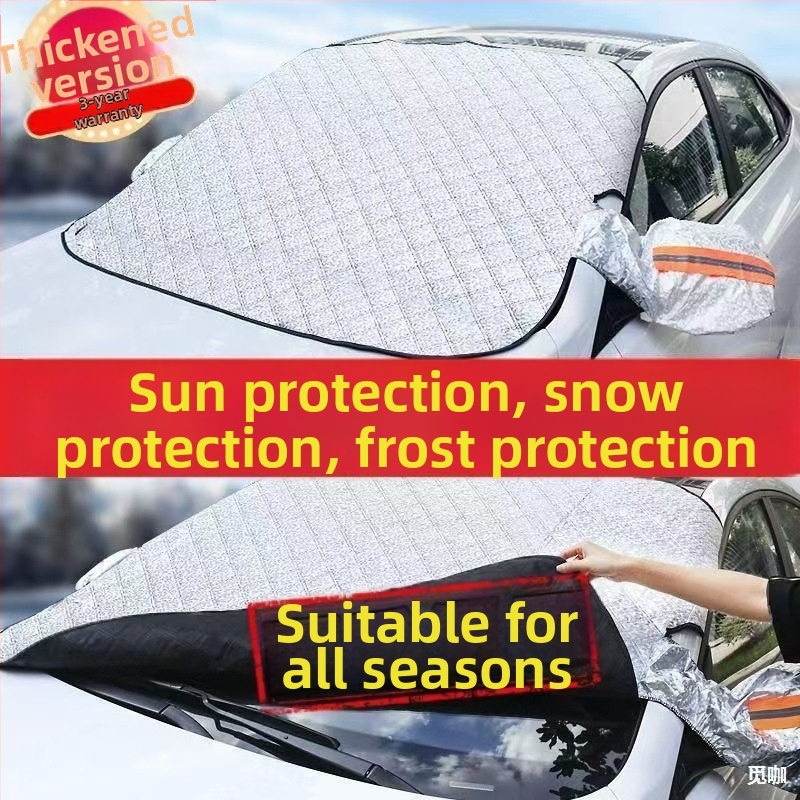 Four Seasons autóhoz való tömörített alumíniumfóliás hótakaró, fagy és eső elleni védelemmel, hosszított változat, rögzítés statikus matricával, általános illeszkedés