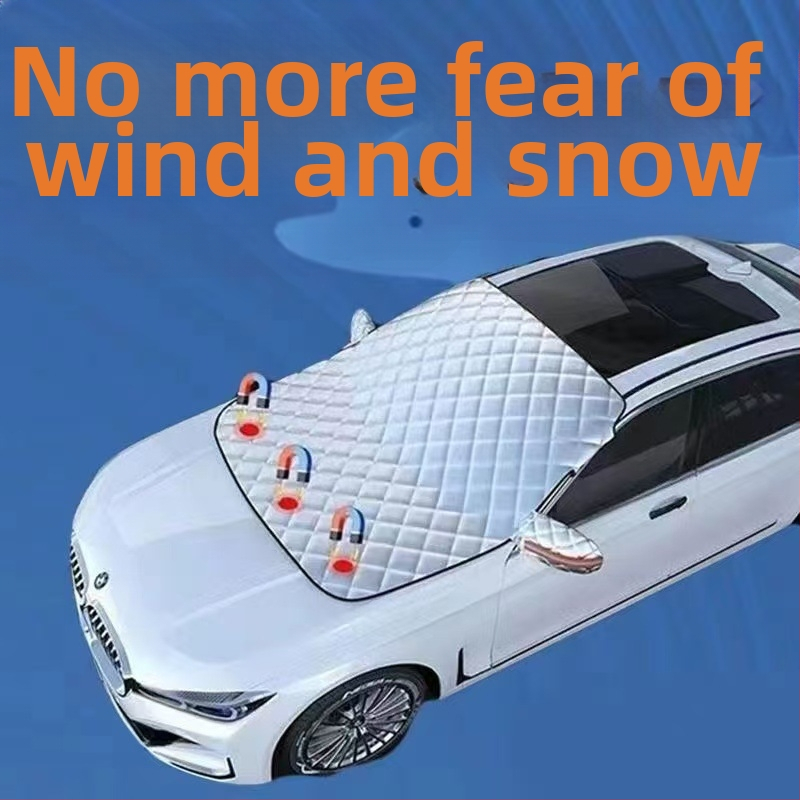 Four Seasons autóhoz való tömörített alumíniumfóliás hótakaró, fagy és eső elleni védelemmel, hosszított változat, rögzítés statikus matricával, általános illeszkedés