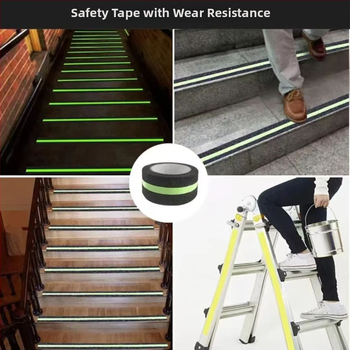 Matná protisklzová páska s PVC základom, lepidlo na báze gumy, hrúbka 1 mm, teplota odolnosť -40 až 100°C (krátkodobo) / -20 až 60°C (dlhodobo), samolepiaca