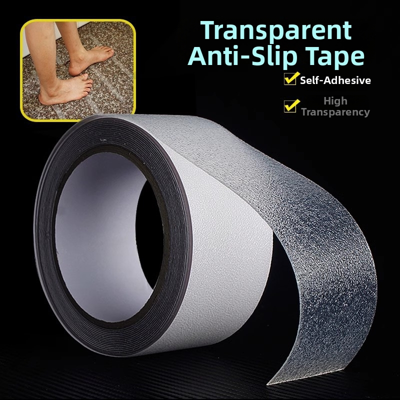 Matná protisklzová páska s PVC základom, lepidlo na báze gumy, hrúbka 1 mm, teplota odolnosť -40 až 100°C (krátkodobo) / -20 až 60°C (dlhodobo), samolepiaca