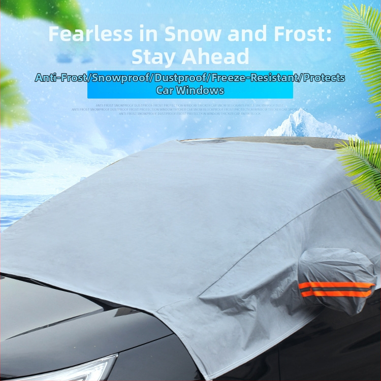 Univerzálna snehová clona na predné sklo auta z PEVA bavlny; bez prispôsobenia; vhodné pre všetky modely; hmotnosť 0,45–1,1 kg; kompatibilná s hatchback, sedan a off-road SUV