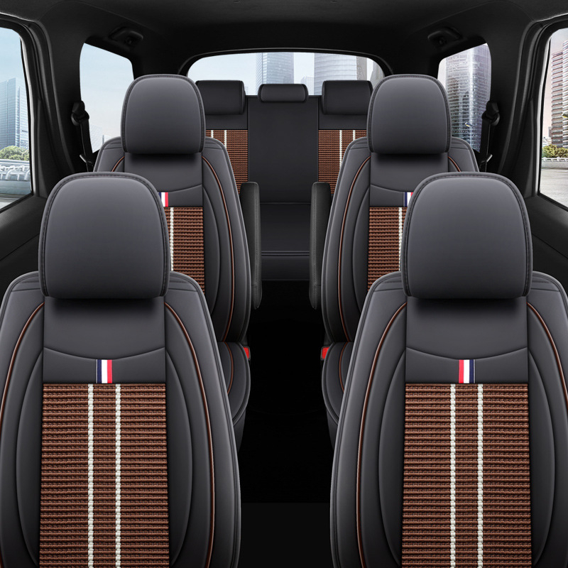 Navlake za sjedala za Wuling Hongguang S/S3/Plus i Baojun 730, za 7 sjedala, PU koža, sve sezone