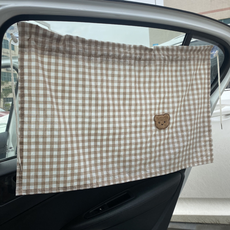 Ins stil karirani medvjedić sjenilo za prozor automobila za bebu, rekvizita za fotografiju