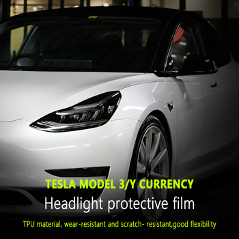 Folia za zaštitu prednjih svjetala Tesla Model Y — HD TPU, prozirna, zaštita svjetala