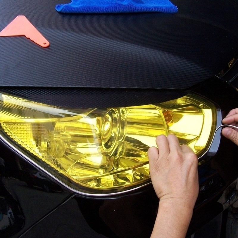 PVC film za svjetla automobila za prednja i stražnja svjetla – debljina 12C, s uklonjivim ljepilom, univerzalna primjena, propuštanje svjetla 98%, prilagodba obrade dostupna