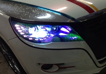 Film za prednje svjetlo automobila, PET materijal, debljina 2 mil, universalna kompatibilnost, film promjene boje svjetla