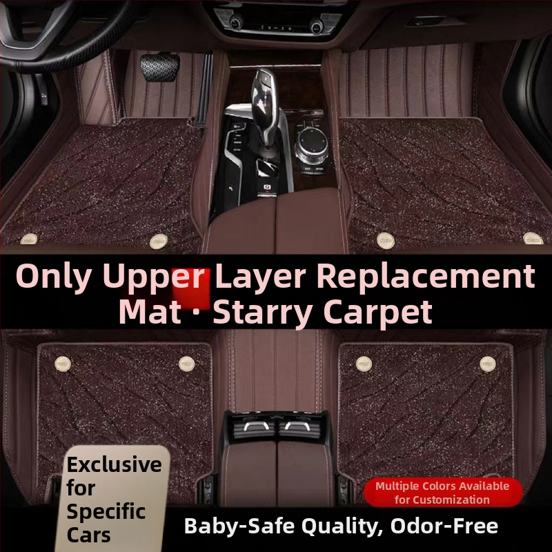 Audi A6L vodičová podložka na podlahu auta — dizajn hviezdnej oblohy, vlnený semiš + PE, odolná voči opotrebeniu, bez zápachu, Snowy