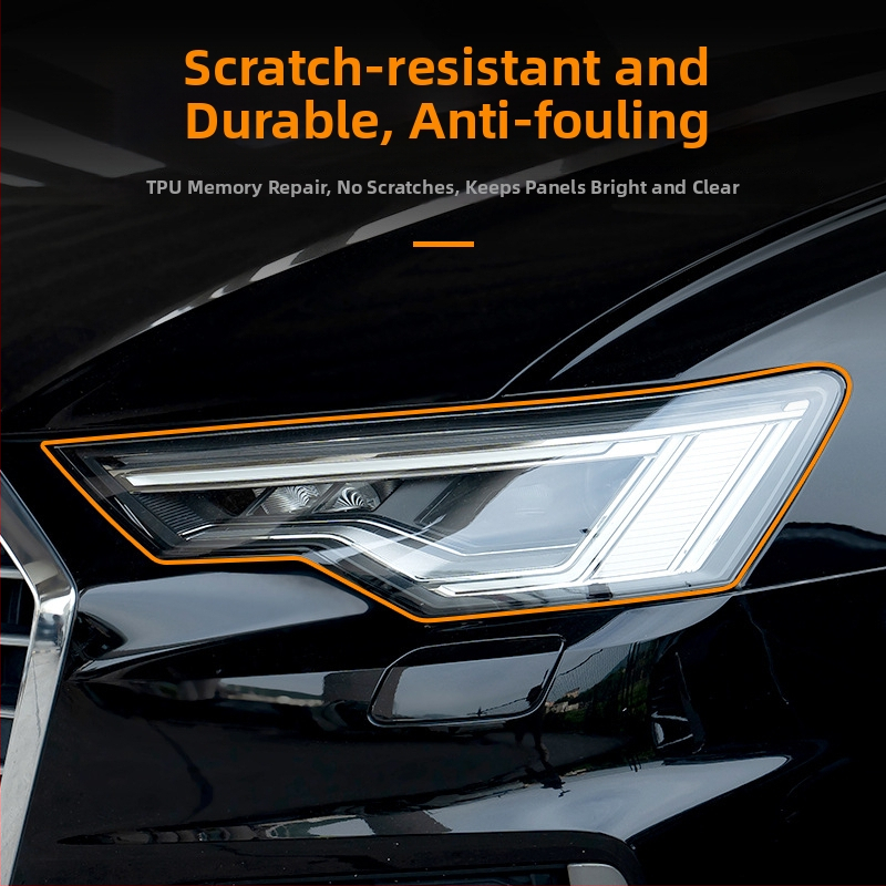 TPU ochranný film na svetlá a zadné svetlá automobilu – priehľadný, vhodný na opravu škrabancov