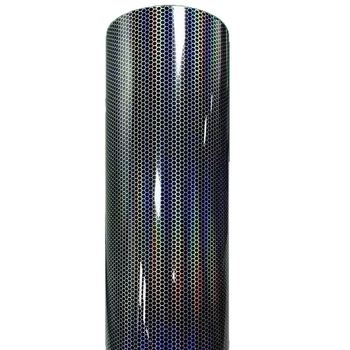 Автомобилно фолио за обвиване - 6D prism honeycomb rhombus модел - лъскаво PVC фолио