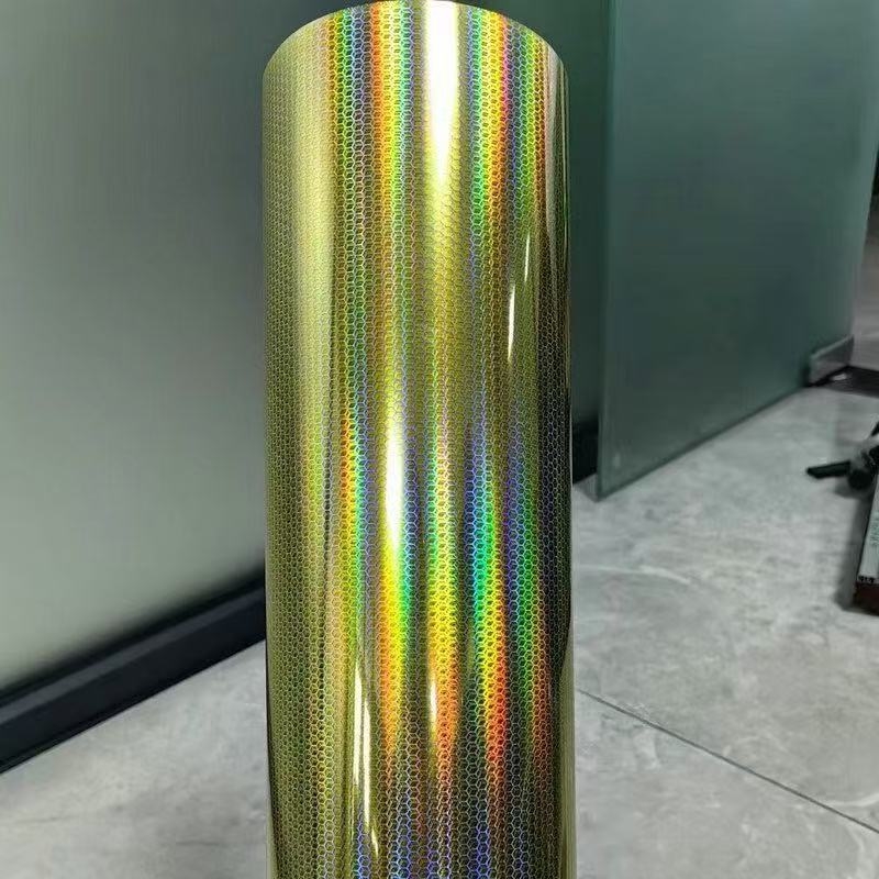Автомобилно фолио за обвиване - 6D prism honeycomb rhombus модел - лъскаво PVC фолио