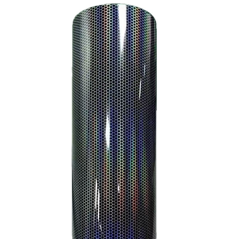 Автомобилно фолио за обвиване - 6D prism honeycomb rhombus модел - лъскаво PVC фолио