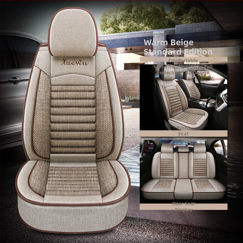 Oasis päťmiestna plná autosedačová vložka s univerzálnym štvorsezónnym krytom, ľanové vonkajšie, výplň bavlna