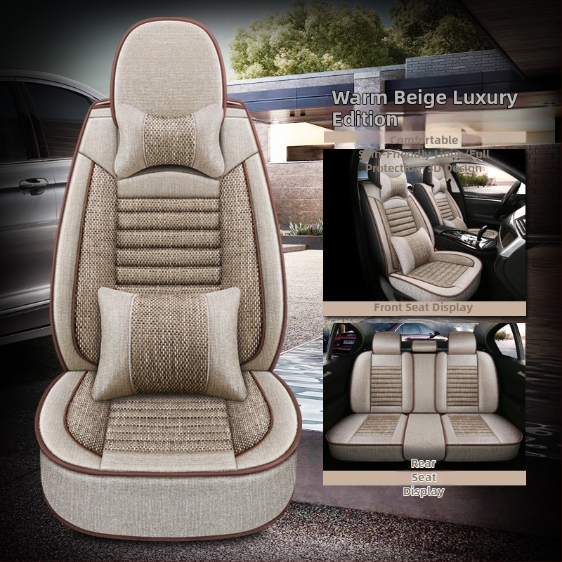 Oasis päťmiestna plná autosedačová vložka s univerzálnym štvorsezónnym krytom, ľanové vonkajšie, výplň bavlna