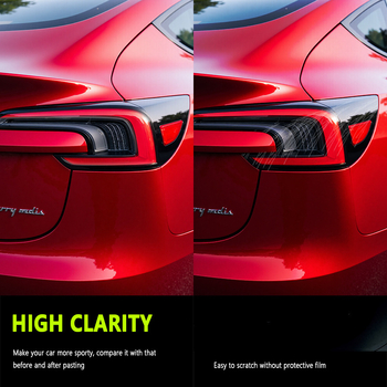 Tesla Model 3 защитен филм за задни светлини - прозрачен, устойчив на надраскване