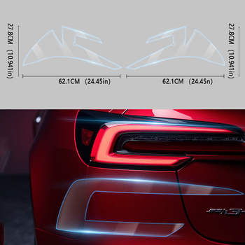 Tesla Model 3 защитен филм за задни светлини - прозрачен, устойчив на надраскване