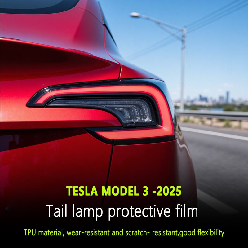 Tesla Model 3 защитен филм за задни светлини - прозрачен, устойчив на надраскване
