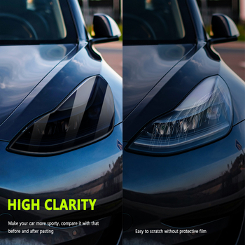 Защитен филм за фарове за Tesla Model Y и Model 3, TPU, SNBLO