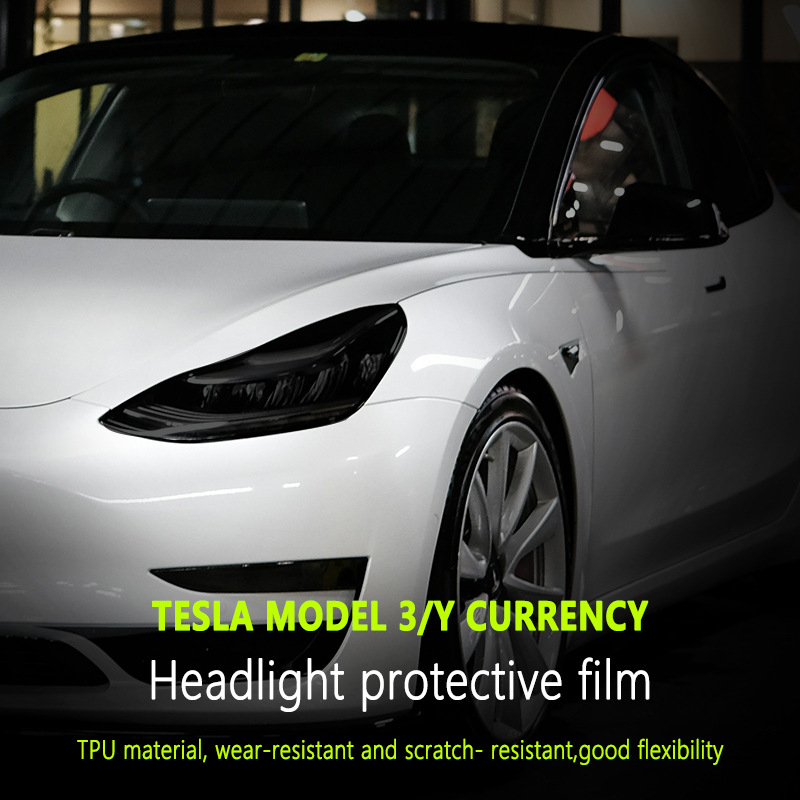 Защитен филм за фарове за Tesla Model Y и Model 3, TPU, SNBLO