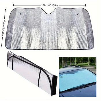 Yu jian автомобилен сенник, телескопично монтиране, за предни и задни прозорци, удебелен стил, универсално съвместим