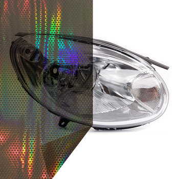 Стикер за фарове на автомобил с лазерен мрежест дизайн, декоративен филм за задните светлини и филм за промяна на цвета на фаровете за мъгла (Бранд: Cheshjong; Материал: PVC)