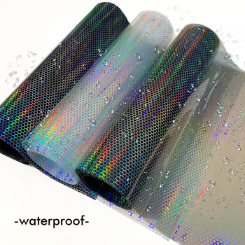 Стикер за фарове на автомобил с лазерен мрежест дизайн, декоративен филм за задните светлини и филм за промяна на цвета на фаровете за мъгла (Бранд: Cheshjong; Материал: PVC)