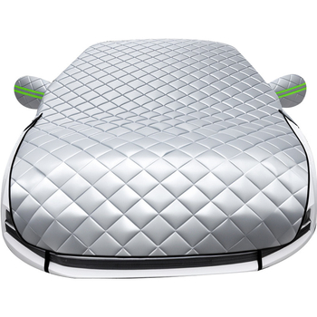 Универсално покривало за предното стъкло на автомобил – алуминиево фолио, удебелено, монтаж със щипки, мрежест дизайн, тегло 1,21 кг