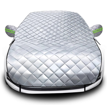 Универсално покривало за предното стъкло на автомобил – алуминиево фолио, удебелено, монтаж със щипки, мрежест дизайн, тегло 1,21 кг
