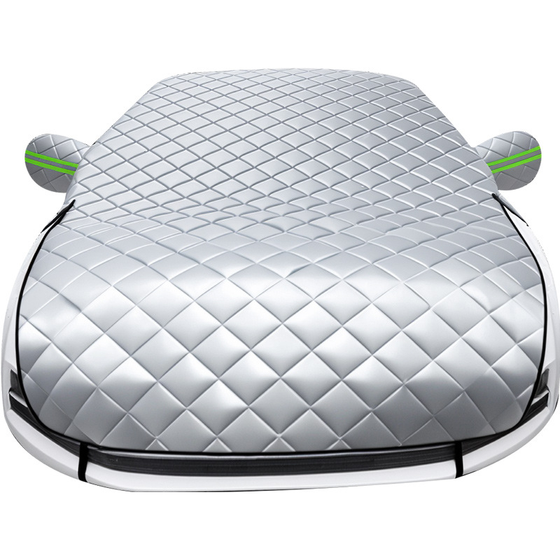 Универсално покривало за предното стъкло на автомобил – алуминиево фолио, удебелено, монтаж със щипки, мрежест дизайн, тегло 1,21 кг