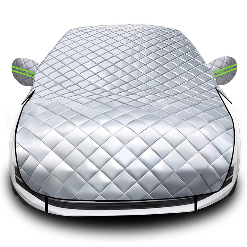 Универсално покривало за предното стъкло на автомобил – алуминиево фолио, удебелено, монтаж със щипки, мрежест дизайн, тегло 1,21 кг