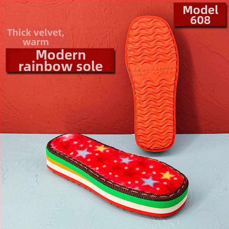 Ръчно изработени вълнени подметки за обувки, неплъзгащи, дебели, пролетни, усещане за естествена кожа