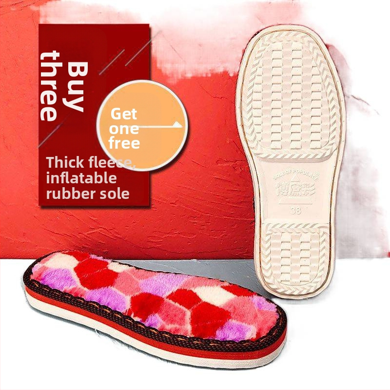 Ръчно изработени вълнени подметки за обувки, неплъзгащи, дебели, пролетни, усещане за естествена кожа