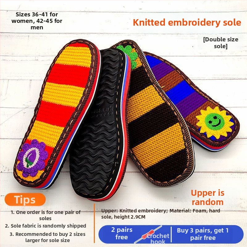 Ръчно изработени вълнени подметки за обувки, неплъзгащи, дебели, пролетни, усещане за естествена кожа