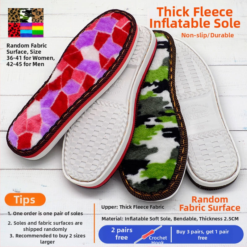 Ръчно изработени вълнени подметки за обувки, неплъзгащи, дебели, пролетни, усещане за естествена кожа