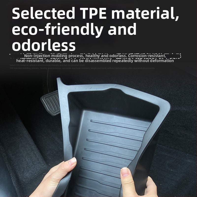 Kutija za skladištenje ispod sjedala za Tesla Model Y — koža, pod sjedištem, prilagodljivo procesiranje, tiskanje logotipa