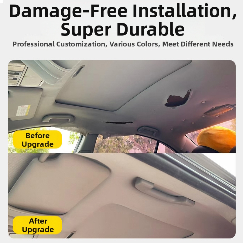 Επιδιόρθωση και ανακαίνιση υφάσματος οροφής αυτοκινήτου με επένδυση από σφουγγάρι