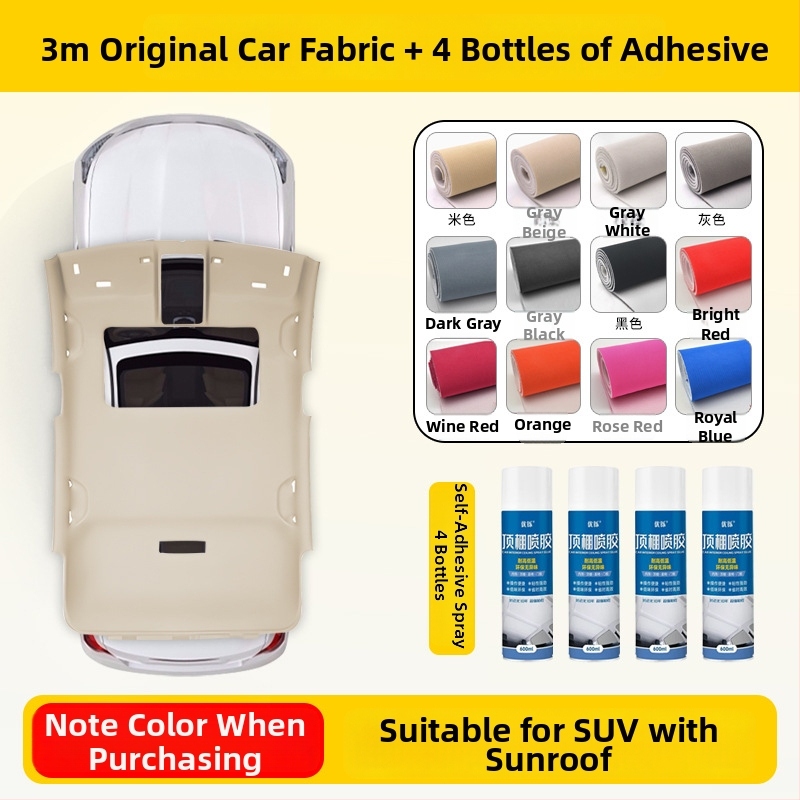 Επιδιόρθωση και ανακαίνιση υφάσματος οροφής αυτοκινήτου με επένδυση από σφουγγάρι