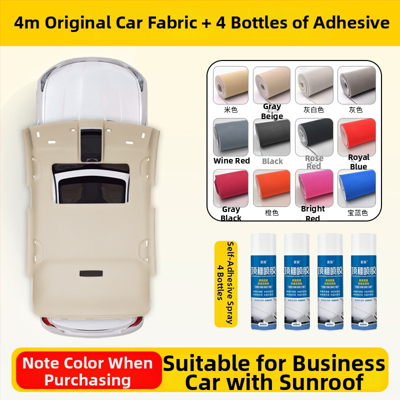 Επιδιόρθωση και ανακαίνιση υφάσματος οροφής αυτοκινήτου με επένδυση από σφουγγάρι