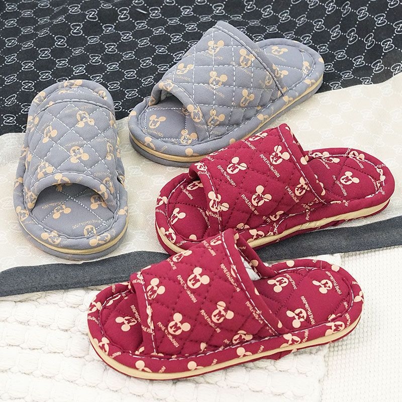 Dječje unutarnje papuče za kućnu upotrebu, za djecu 1–3 godine, trostruka platnena potplata, protuklizne i tihe, s crtanim uzorkom