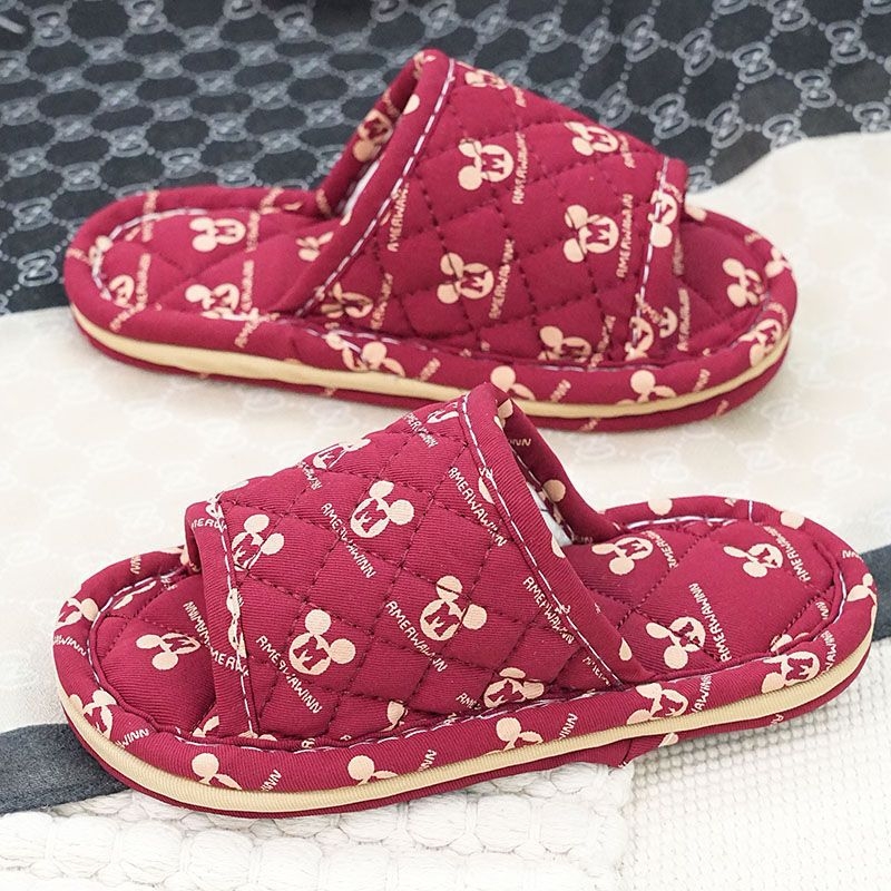 Dječje unutarnje papuče za kućnu upotrebu, za djecu 1–3 godine, trostruka platnena potplata, protuklizne i tihe, s crtanim uzorkom